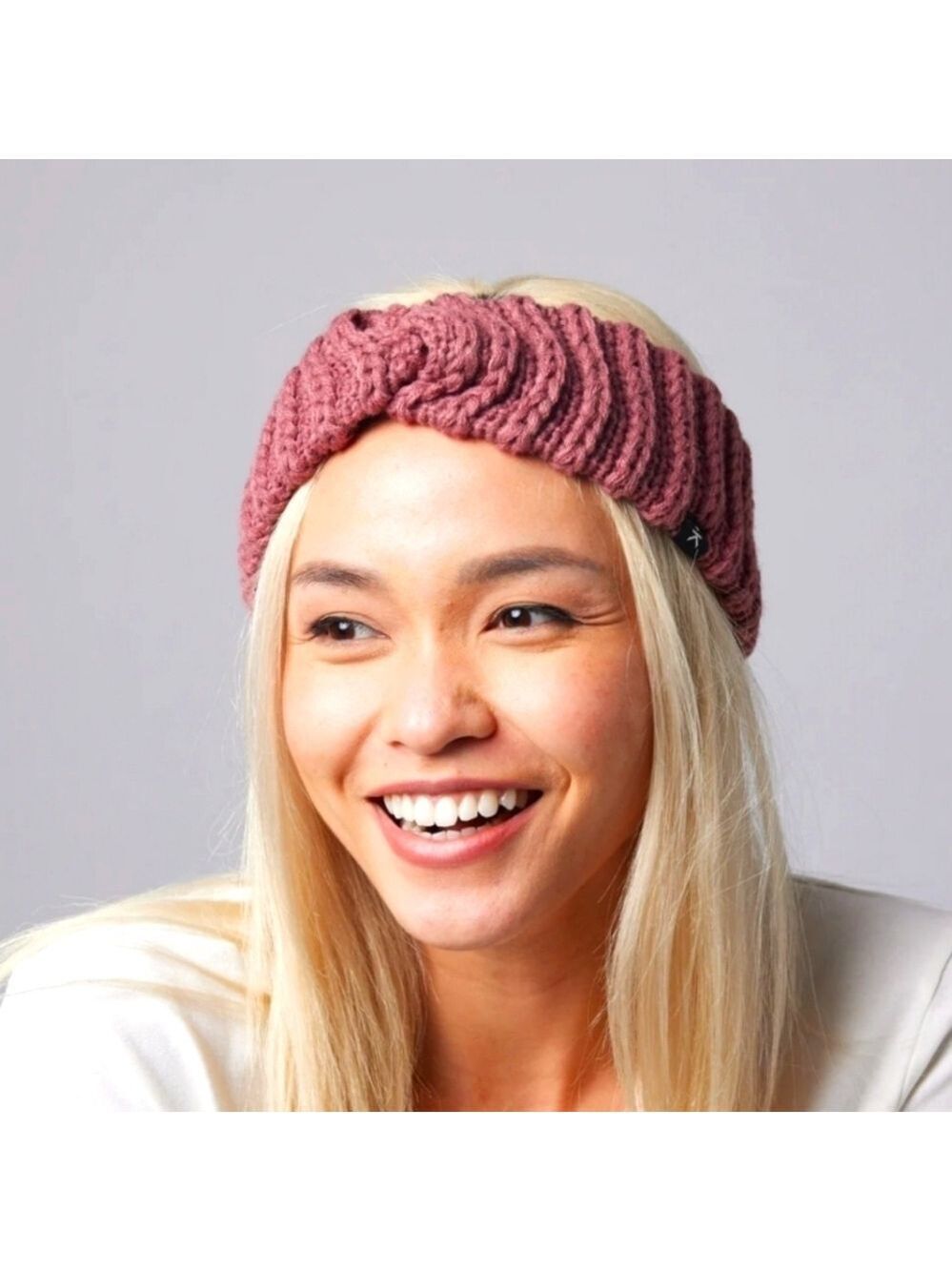 KNOWN SUPPLY Knitted Headband "the Lani" Deep Mauve NWT